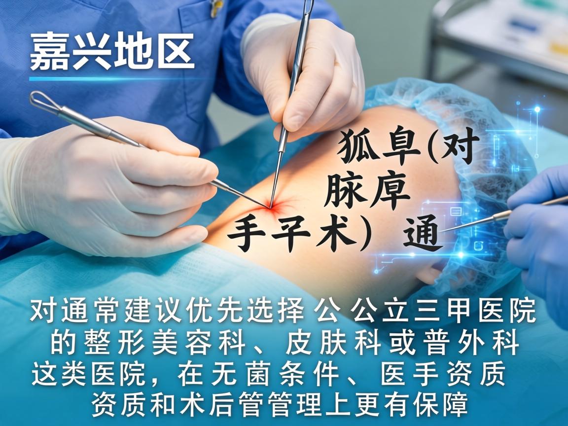 在嘉兴地区，针对狐臭（腋臭）手术，通常建议优先选择公立三甲医院的整形美容科、皮肤科或普外科。这类医院在无菌条件、医生资质和术后管理上更有保障
