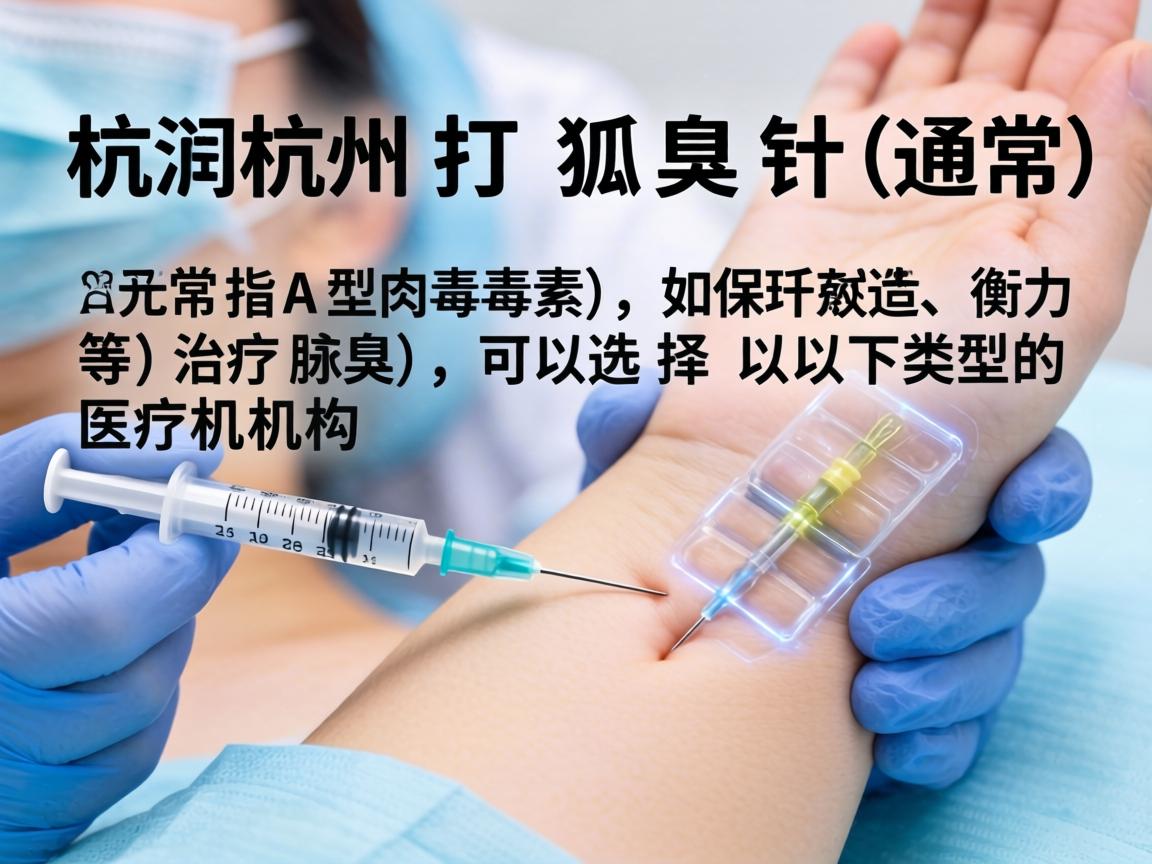 在杭州，打狐臭针（通常指注射A型肉毒毒素，如保妥适、衡力等）治疗腋臭，可以选择以下类型的医疗机构