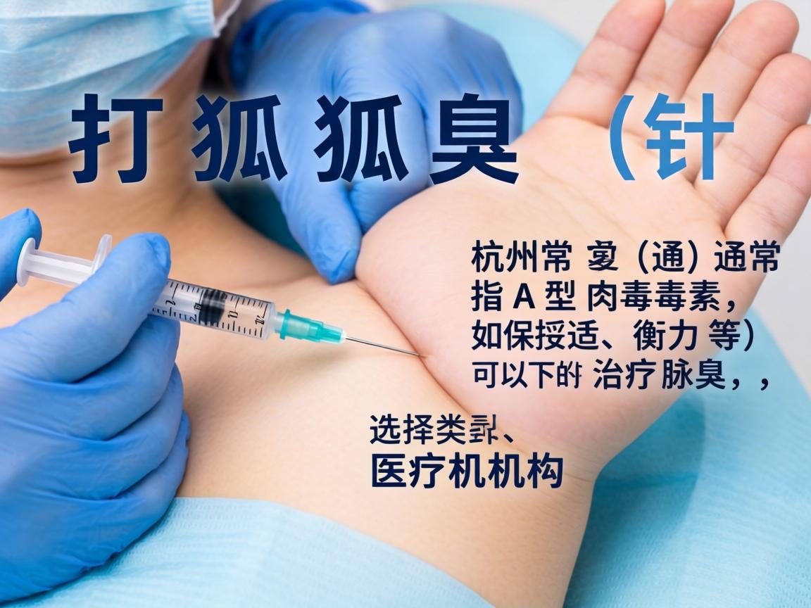 在杭州，打狐臭针（通常指注射A型肉毒毒素，如保妥适、衡力等）治疗腋臭，可以选择以下类型的医疗机构