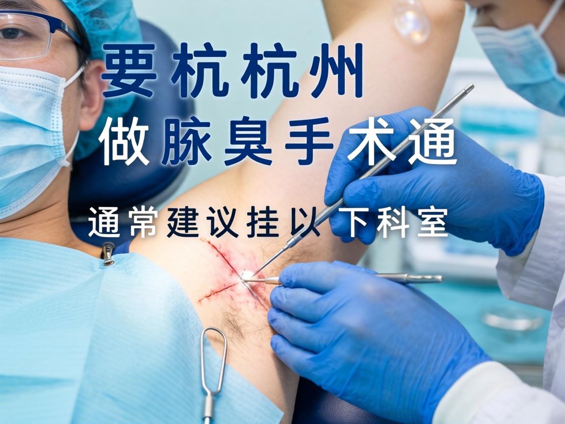 在杭州，做腋臭手术通常建议挂以下科室