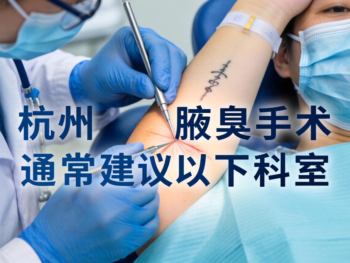 在杭州，做腋臭手术通常建议挂以下科室