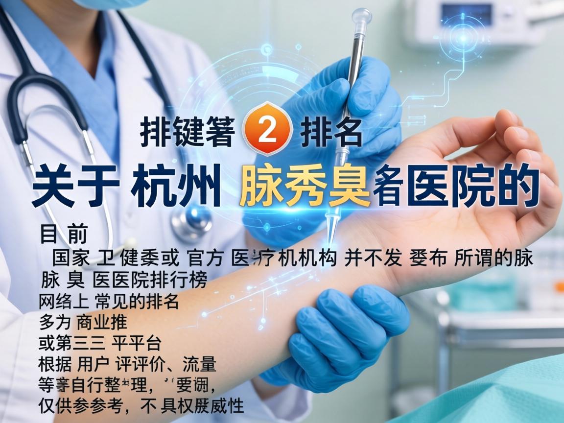 关于杭州腋秀腋臭医院的排名，需要明确说明，目前国家卫健委或官方医疗机构并不发布所谓的腋臭医院排行榜。网络上常见的排名多为商业推广或第三方平台根据用户评价、流量等自行整理，仅供参考，不具权威性