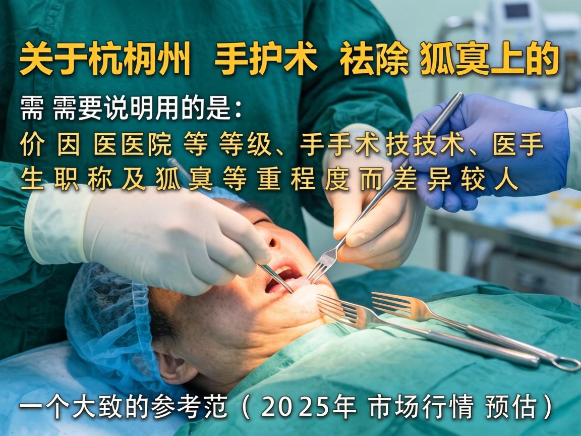 关于杭州手术祛除狐臭的费用，需要说明的是，价格因医院等级、手术技术、医生职称及狐臭严重程度而差异较大。以下是一个大致的参考范围（2025年市场行情预估）