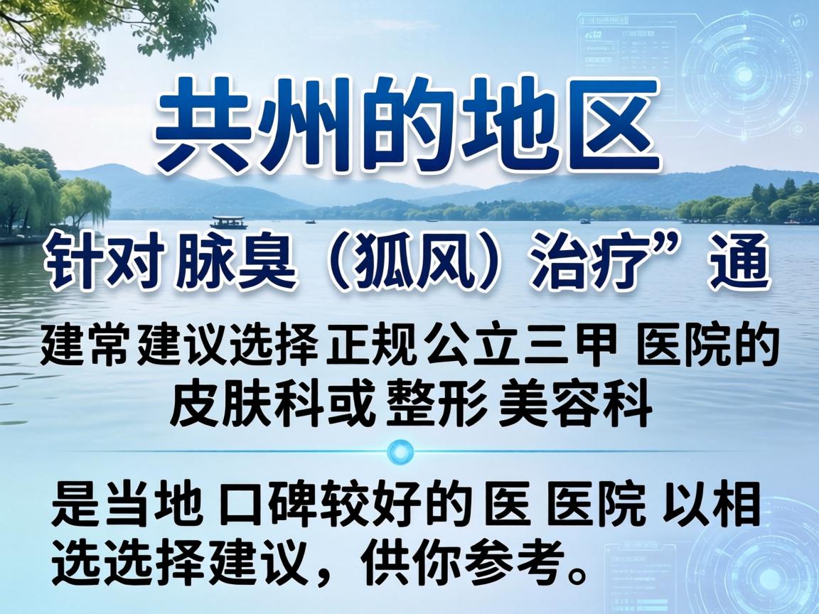 在湖州地区，针对腋臭（狐臭）的治疗，通常建议选择正规公立三甲医院的皮肤科或整形美容科。以下是当地口碑较好的医院及相关选择建议，供你参考