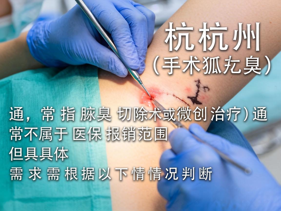 在杭州，狐臭手术（通常指腋臭切除术或微创治疗）通常不属于医保报销范围，但具体需根据以下情况判断
