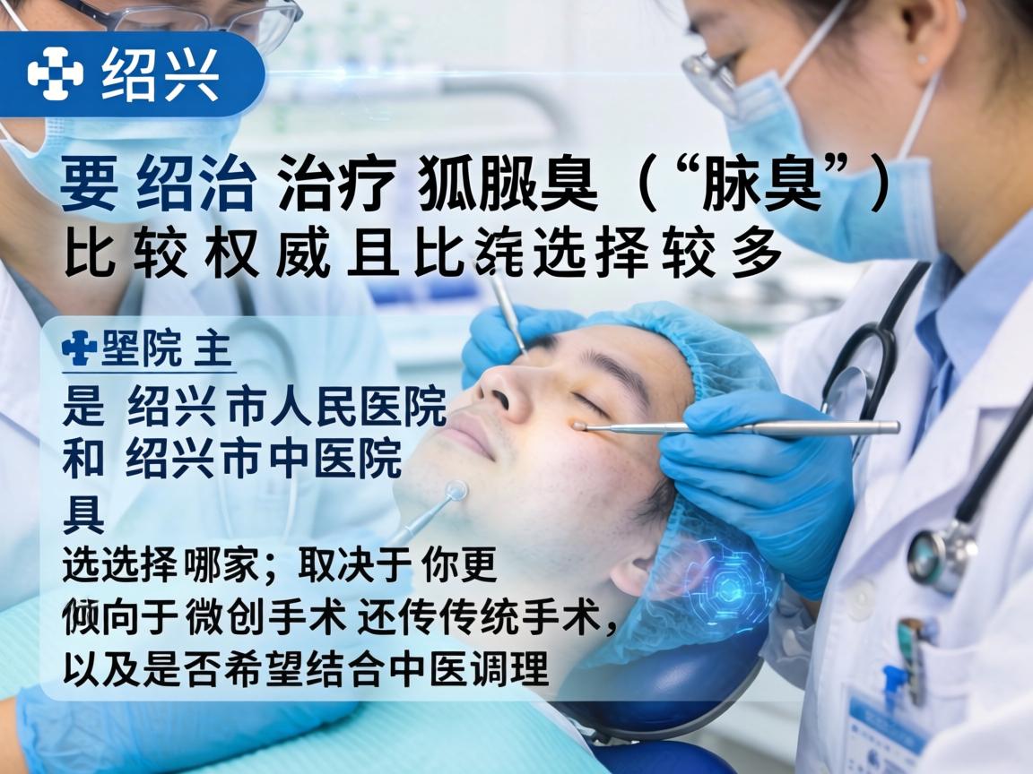 在绍兴，治疗狐臭（腋臭）比较权威且选择较多的医院主要是绍兴市人民医院和绍兴市中医院。具体选择哪家，取决于你更倾向于微创手术还是传统手术，以及是否希望结合中医调理