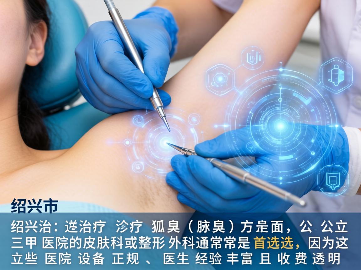 绍兴市在治疗狐臭（腋臭）方面，公立三甲医院的皮肤科或整形外科通常是首选，因为这些医院设备正规、医生经验丰富且收费透明