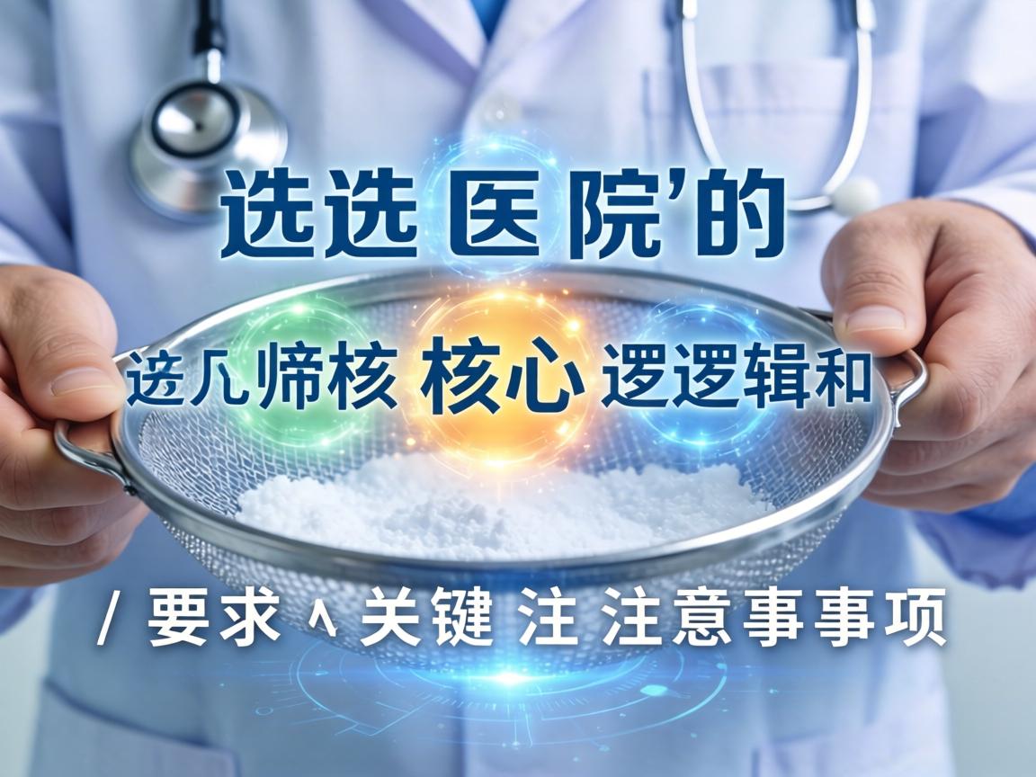 筛选医院的核心逻辑和关键注意事项