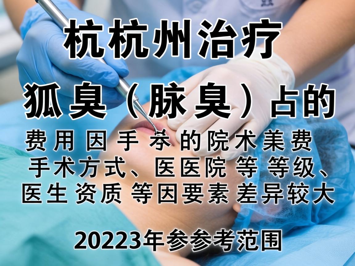 在杭州治疗狐臭（腋臭）的费用因手术方式、医院等级、医生资质等因素差异较大。以下是2023年的参考范围
