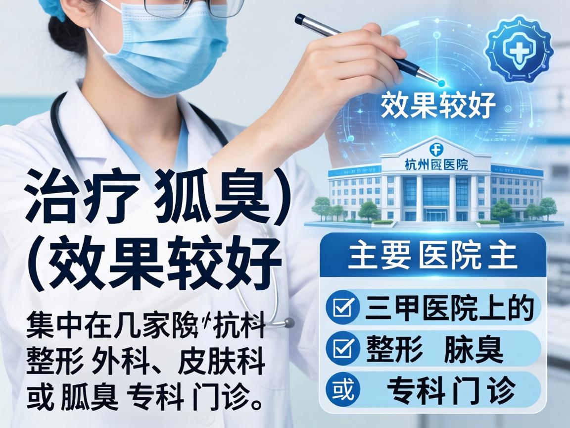 在杭州，治疗狐臭（腋臭）效果较好的医院主要集中在几家三甲医院的整形外科、皮肤科或腋臭专科门诊