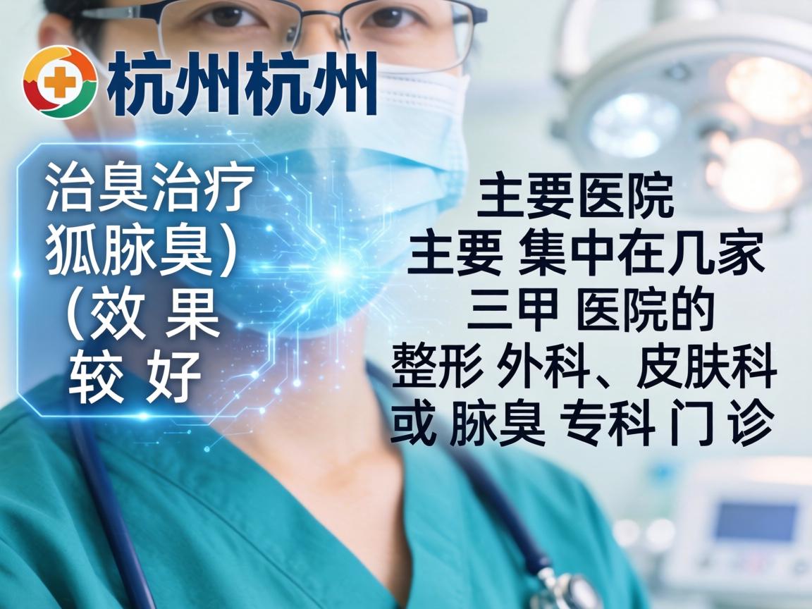 在杭州，治疗狐臭（腋臭）效果较好的医院主要集中在几家三甲医院的整形外科、皮肤科或腋臭专科门诊