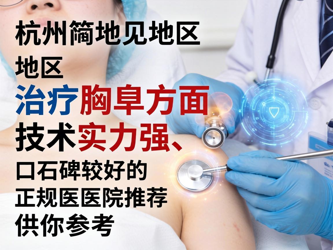 以下是杭州地区在治疗腋臭方面技术实力强、口碑较好的正规医院推荐，供你参考