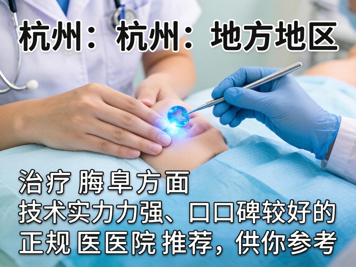以下是杭州地区在治疗腋臭方面技术实力强、口碑较好的正规医院推荐，供你参考