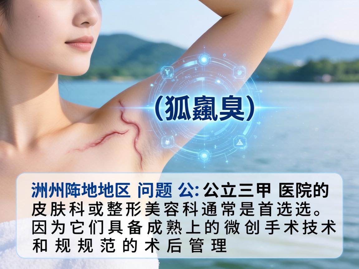在湖州地区，处理腋臭（狐臭）问题，公立三甲医院的皮肤科或整形美容科通常是首选，因为它们具备成熟的微创手术技术和规范的术后管理