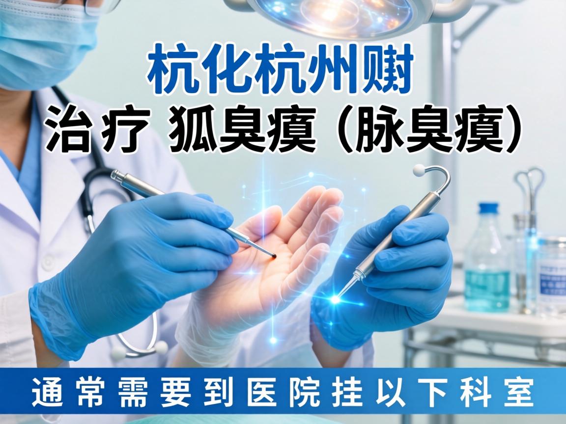 在杭州，治疗狐臭（腋臭）通常需要到医院挂以下科室