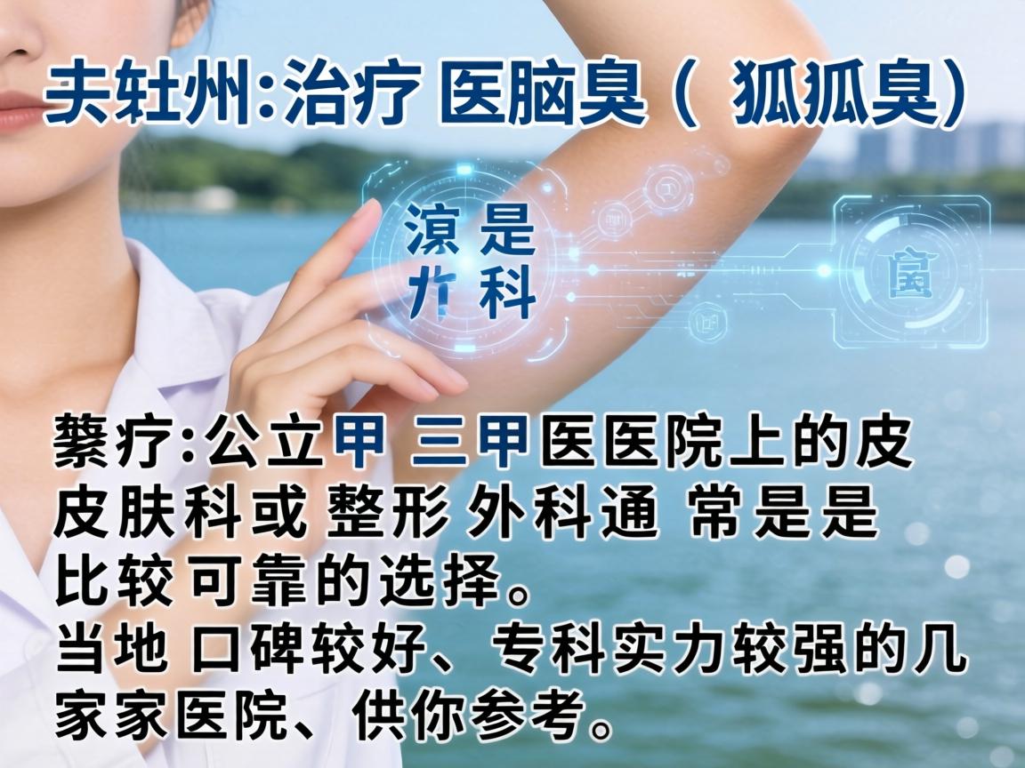 在湖州治疗腋臭(狐臭)公立三甲医院的皮肤科或整形外科通常是比较可靠的选择。以下是当地口碑较好、专科实力较强的几家医院,供你参考 在湖州治疗腋臭(狐臭)公立三甲医院的皮肤科或整形外科通常是比较可靠的选择。以下是当地口碑较好、专科实力较强的几家医院,供你参考