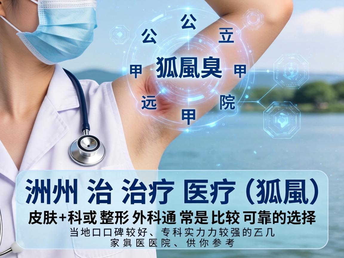 在湖州治疗腋臭(狐臭)公立三甲医院的皮肤科或整形外科通常是比较可靠的选择。以下是当地口碑较好、专科实力较强的几家医院,供你参考 在湖州治疗腋臭(狐臭)公立三甲医院的皮肤科或整形外科通常是比较可靠的选择。以下是当地口碑较好、专科实力较强的几家医院,供你参考