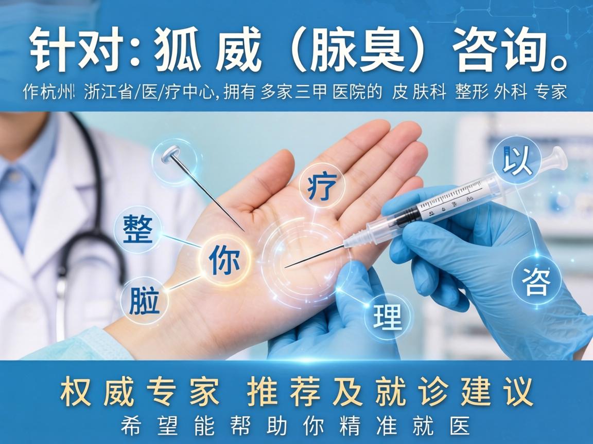 针对狐臭（腋臭）的咨询，杭州作为浙江省的医疗中心，拥有多家三甲医院的皮肤科和整形外科专家。以下是为你整理的权威专家推荐及就诊建议，希望能帮助你精准就医