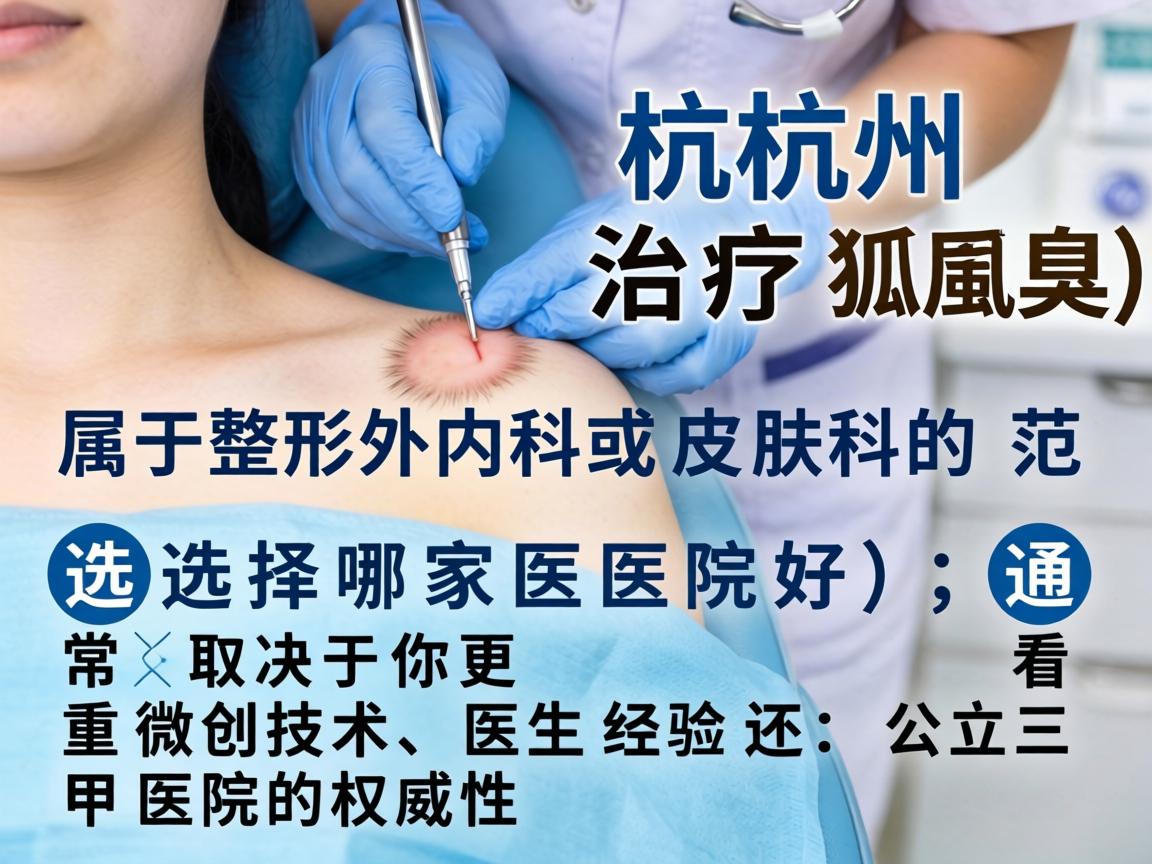 在杭州,治疗腋臭(狐臭)属于整形外科或皮肤科的范畴。选择哪家医院好,通常取决于你更看重微创技术、医生经验还是公立三甲医院的权威性 在杭州,治疗腋臭(狐臭)属于整形外科或皮肤科的范畴。选择哪家医院好,通常取决于你更看重微创技术、医生经验还是公立三甲医院的权威性