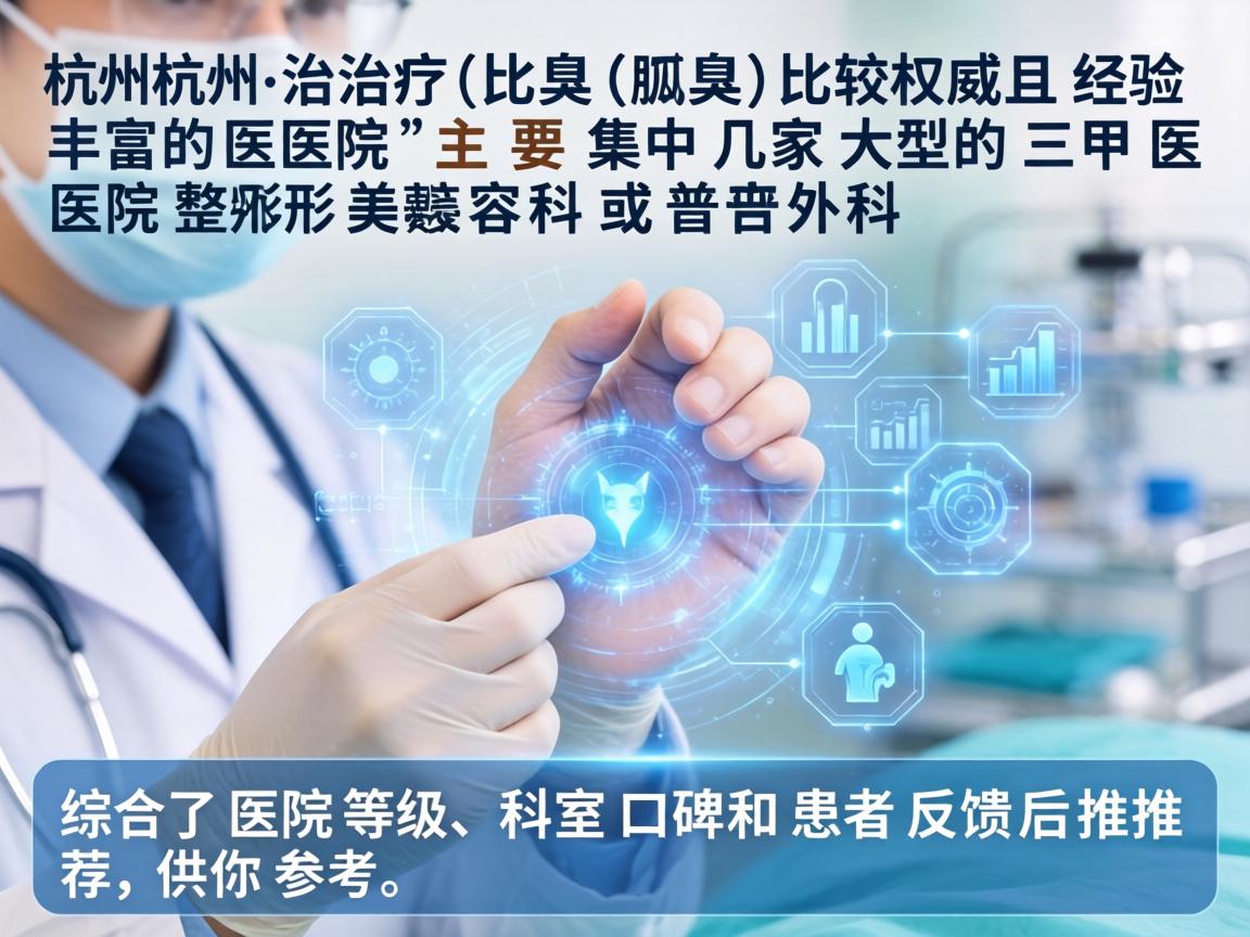 在杭州，治疗狐臭（腋臭）比较权威且经验丰富的医院，主要集中在几家大型的三甲医院整形美容科或普外科。以下是综合了医院等级、科室口碑和患者反馈后的推荐，供你参考