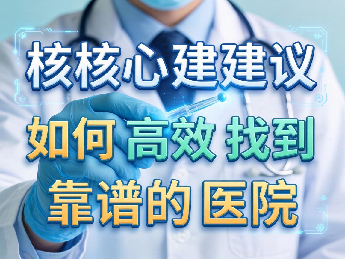 核心建议，如何高效找到靠谱的医院