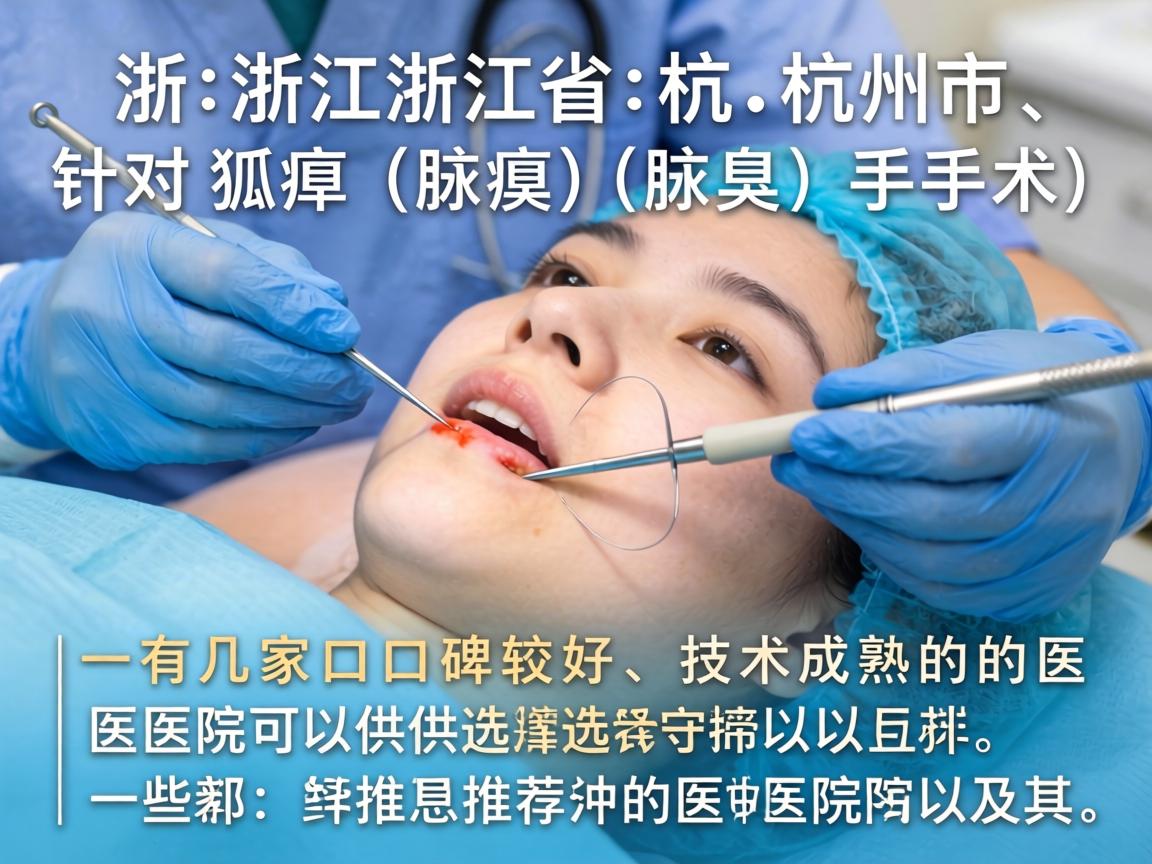 在浙江省杭州市，针对狐臭（腋臭）手术，有几家口碑较好、技术成熟的医院可供选择。以下是一些推荐的医院及其特点