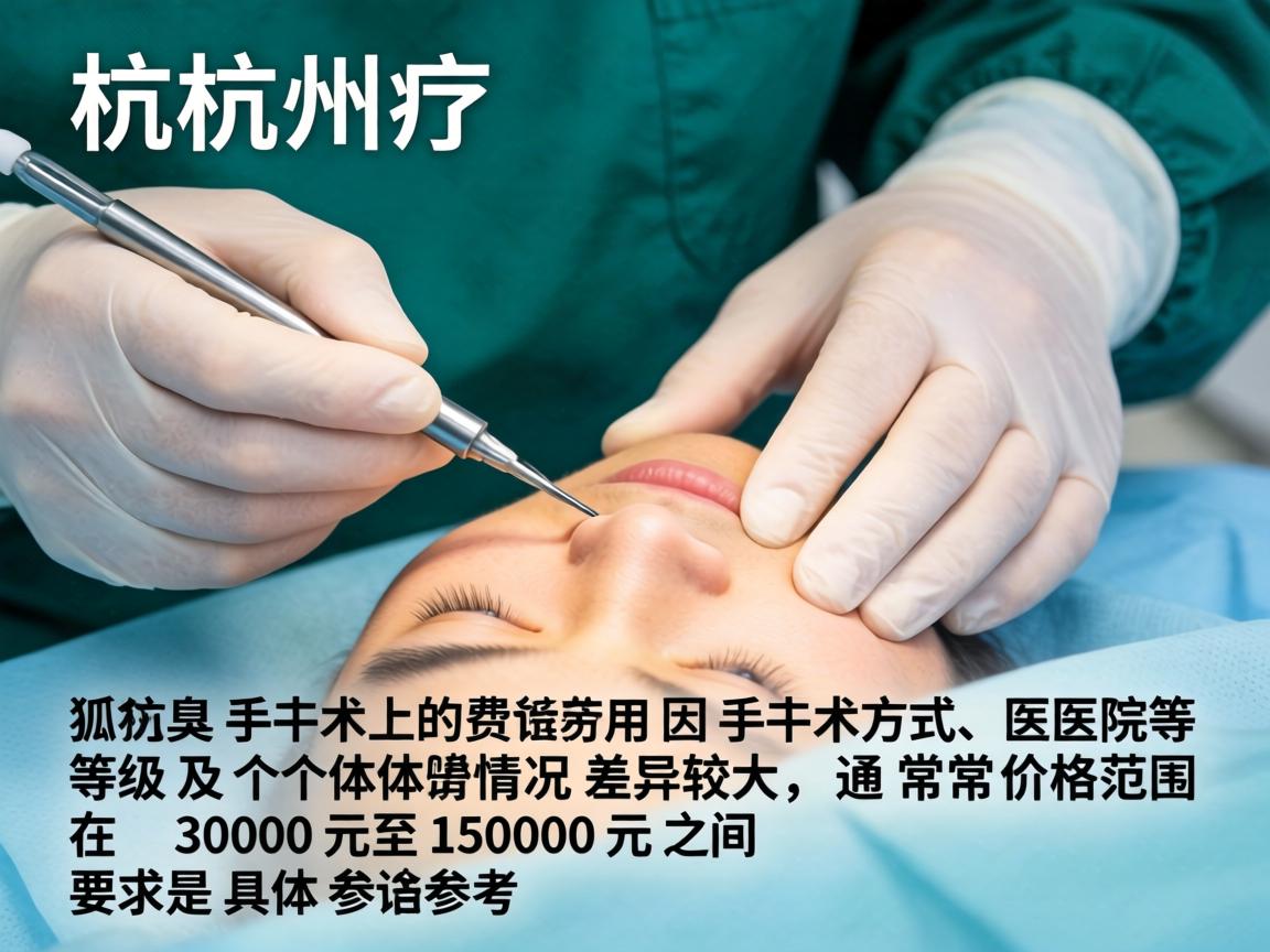 在杭州进行狐臭手术的费用因手术方式、医院等级及个体情况差异较大，通常价格范围在 3000元至15000元 之间。以下是具体参考