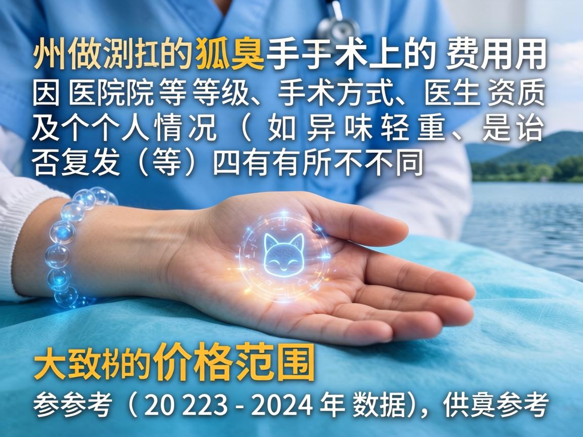 在湖州做狐臭手术的费用因医院等级、手术方式、医生资质及个人情况（如异味轻重、是否复发等）而有所不同。以下是大致的价格范围参考（2023-2024年数据，供参考）