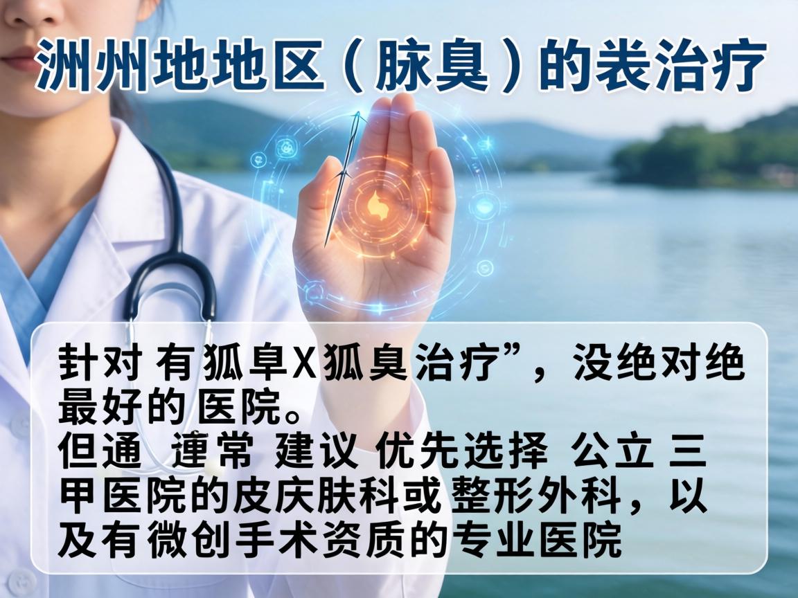 在湖州地区，针对狐臭（腋臭）的治疗，没有绝对最好的医院，但通常建议优先选择公立三甲医院的皮肤科或整形外科，以及有微创手术资质的专业医院