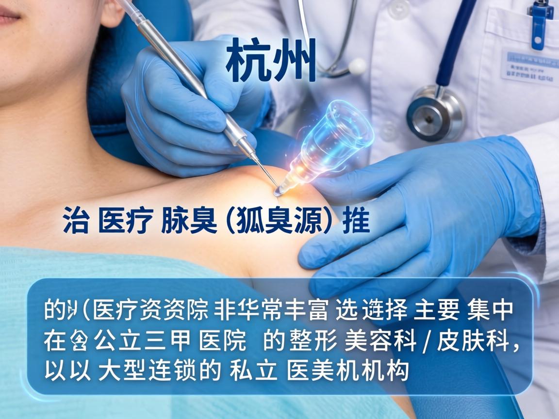 在杭州，治疗腋臭（狐臭）的医疗资源非常丰富，选择主要集中在公立三甲医院的整形美容科/皮肤科，以及大型连锁的私立医美机构