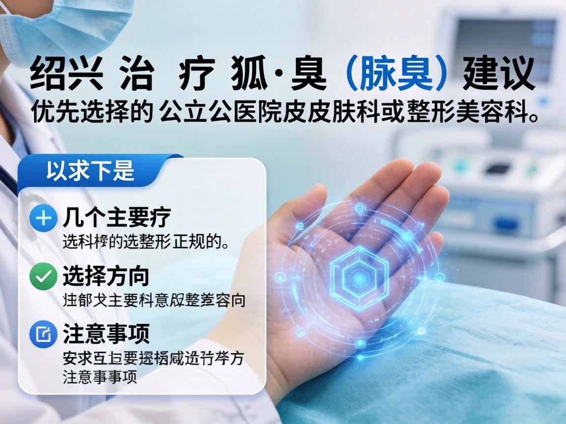 在绍兴治疗狐臭（腋臭）建议优先选择正规的公立医院皮肤科或整形美容科。以下是几个主要选择方向及注意事项