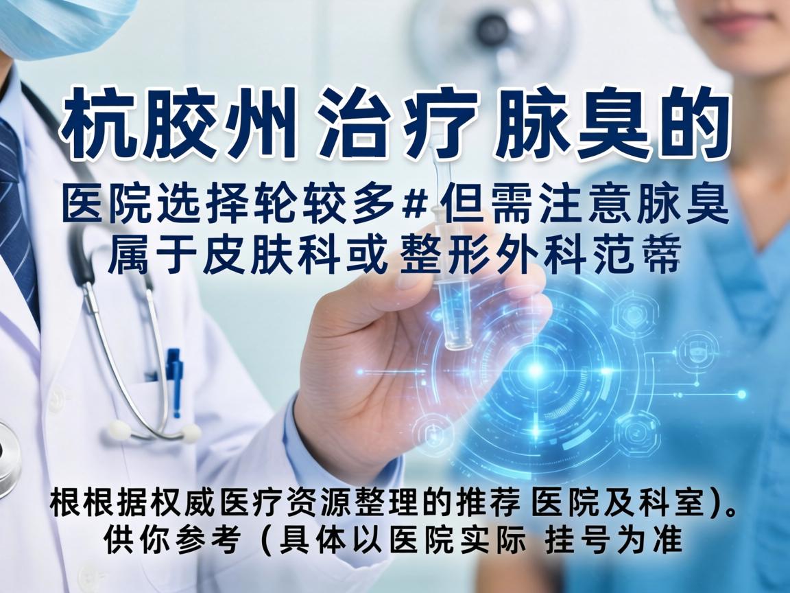 杭州治疗腋臭的医院选择较多，但需注意腋臭属于皮肤科或整形外科范畴。以下是根据权威医疗资源整理的推荐医院及科室，供你参考（具体以医院实际挂号为准）