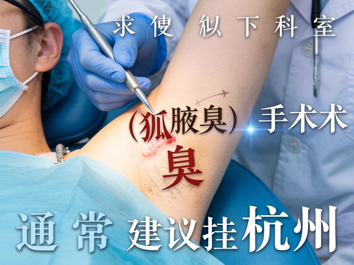 在杭州做狐臭（腋臭）手术，通常建议挂以下科室