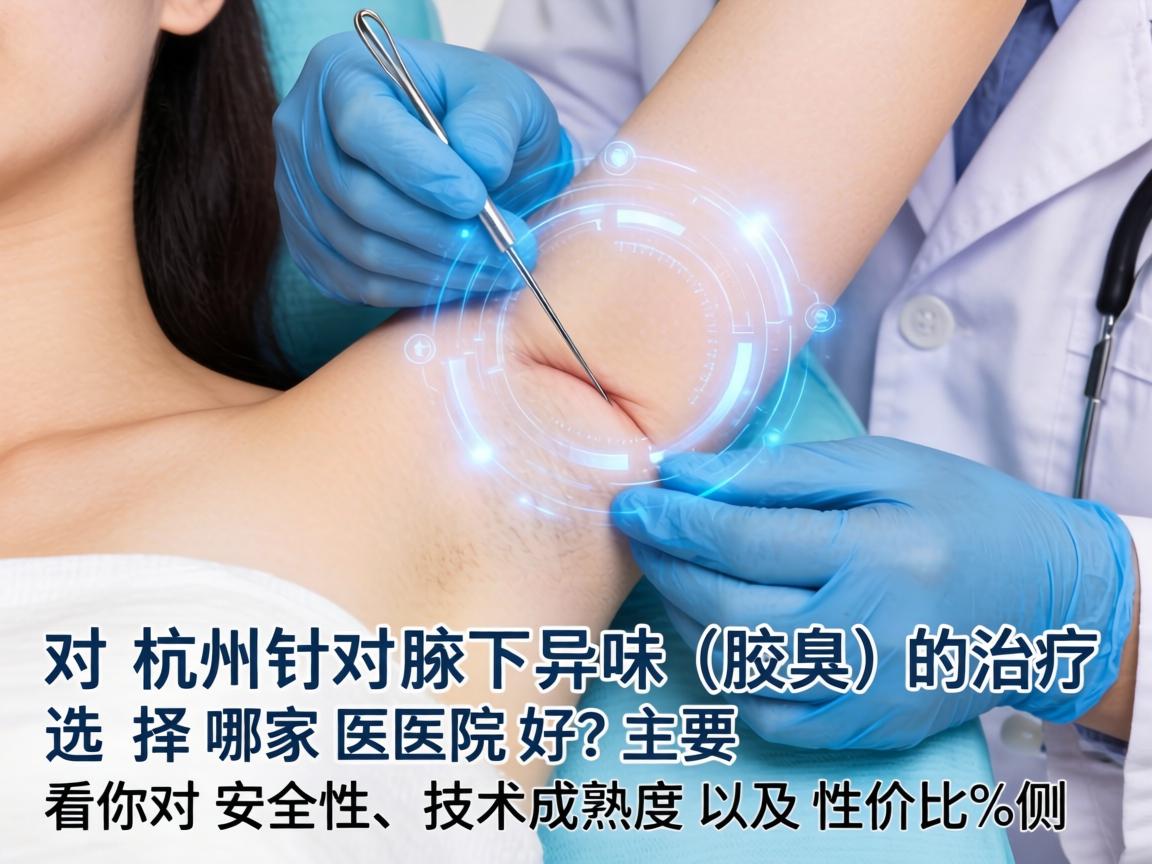 在杭州，针对腋下异味（腋臭）的治疗，选择哪家医院好，主要看你对安全性、技术成熟度以及性价比的侧重
