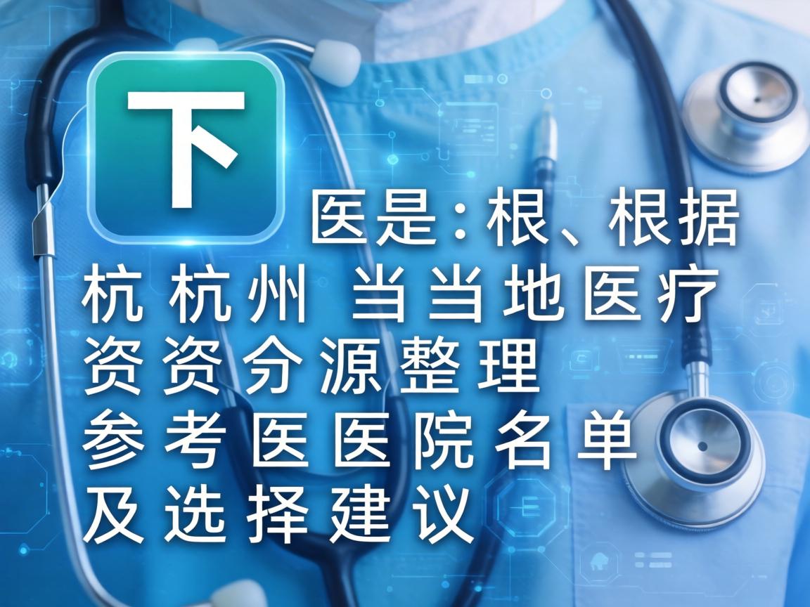 以下是根据杭州当地医疗资源整理的参考医院名单及选择建议