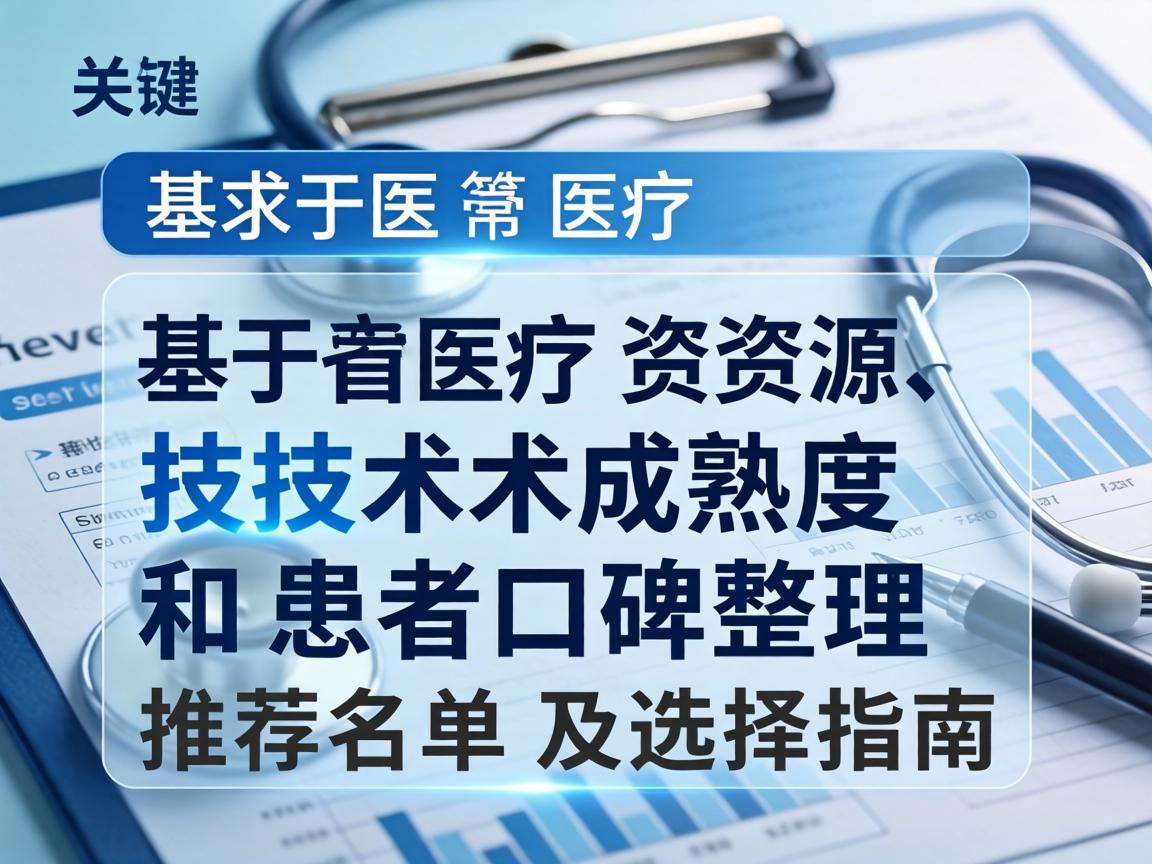 以下是基于医疗资源、技术成熟度和患者口碑整理的推荐名单及选择指南