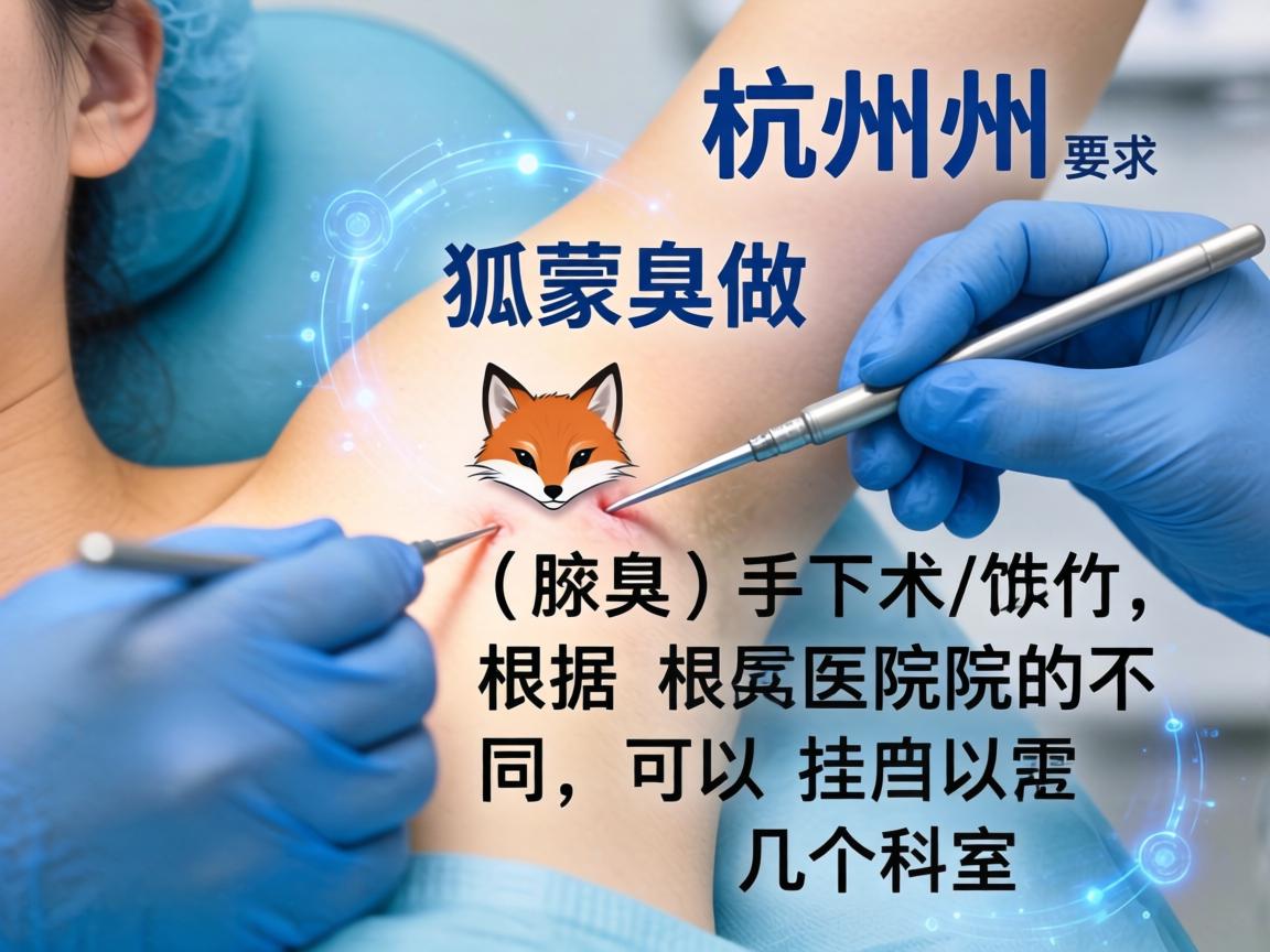 在杭州做狐臭（腋臭）手术，根据医院的不同，可以挂以下几个科室