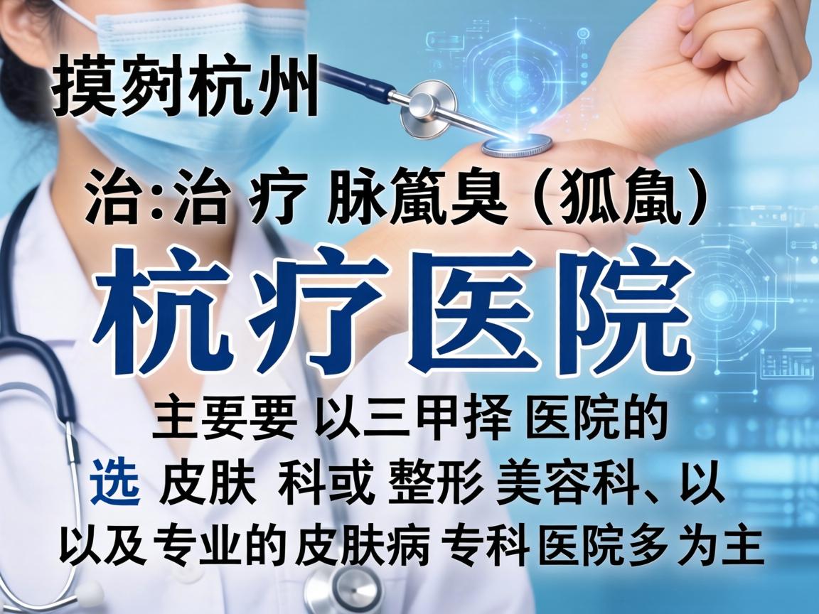在杭州,治疗腋臭(狐臭)的医院选择较多,主要以三甲医院的皮肤科或整形美容科、以及专业的皮肤病专科医院为主 在杭州,治疗腋臭(狐臭)的医院选择较多,主要以三甲医院的皮肤科或整形美容科、以及专业的皮肤病专科医院为主