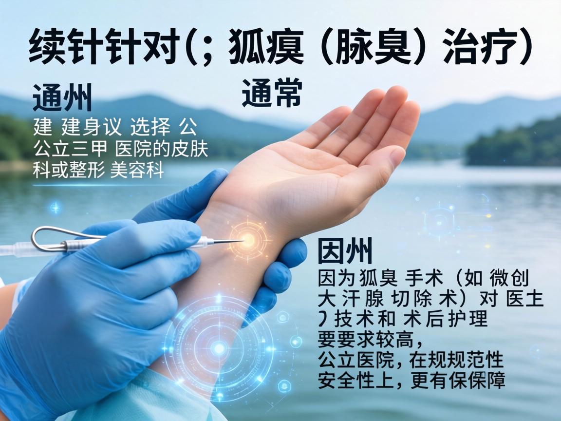 在湖州，针对狐臭（腋臭）的治疗，通常建议选择公立三甲医院的皮肤科或整形美容科。因为狐臭手术（如微创大汗腺切除术）对医生技术和术后护理要求较高，公立医院在规范性和安全性上更有保障