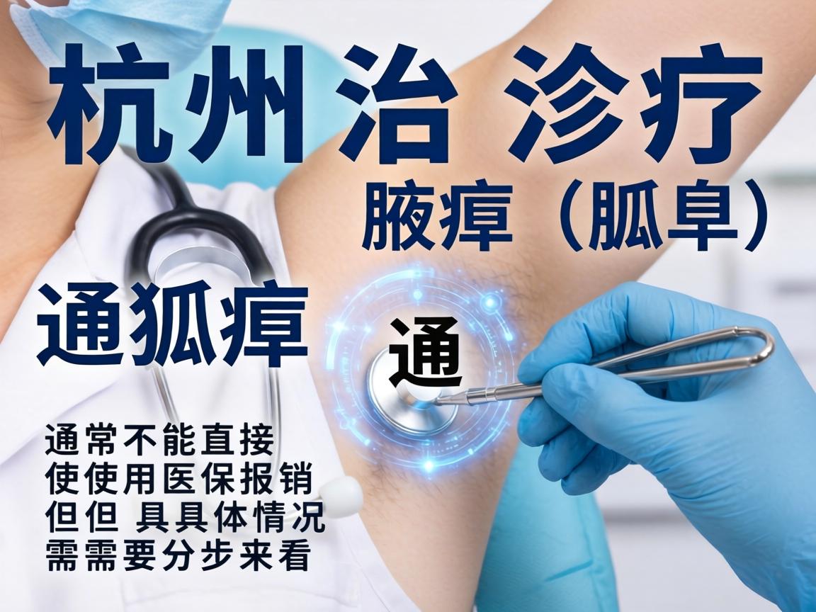 在杭州，治疗狐臭（腋臭）通常不能直接使用医保报销，但具体情况需要分步来看