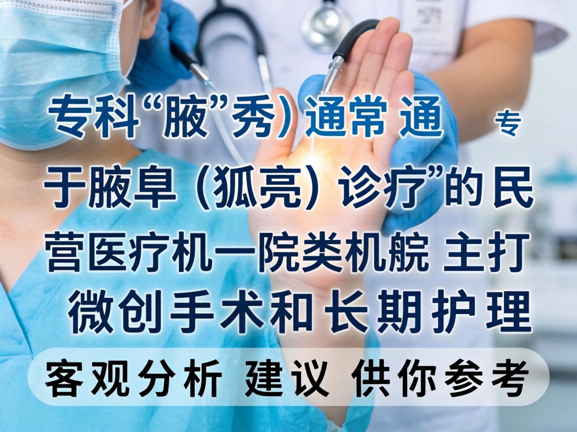 腋臭专科医院（如腋秀）通常是专注于腋臭（狐臭）诊疗的民营医疗机构。这类机构一般主打微创手术和长期护理。以下是针对此类医院的客观分析和建议，供你参考