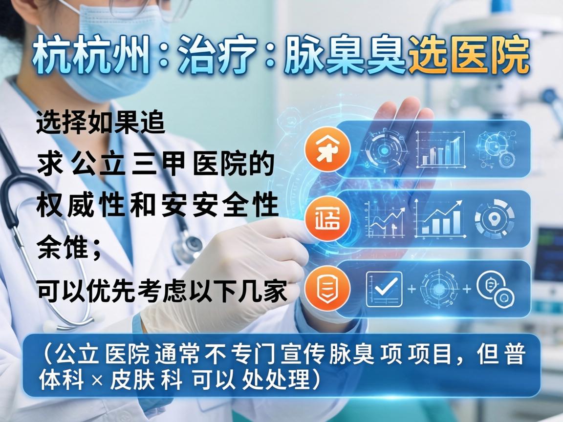 杭州治疗腋臭的医院选择,如果追求公立三甲医院的权威性和安全性,可以优先考虑以下几家(公立医院通常不专门宣传腋臭项目,但普外科或皮肤科可以处理) 杭州治疗腋臭的医院选择,如果追求公立三甲医院的权威性和安全性,可以优先考虑以下几家(公立医院通常不专门宣传腋臭项目,但普外科或皮肤科可以处理)