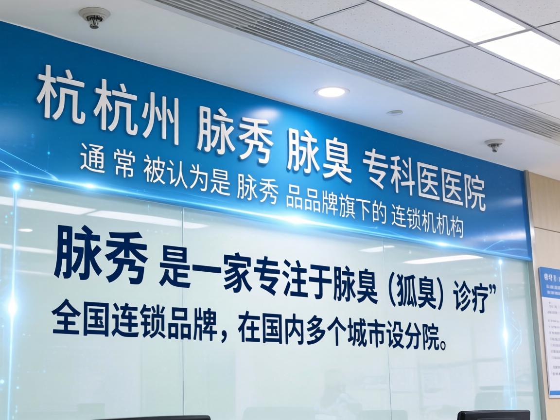 杭州腋秀腋臭专科医院通常被认为是腋秀品牌旗下的连锁机构。腋秀是一家专注于腋臭（狐臭）诊疗的全国连锁品牌，在国内多个城市设有分院