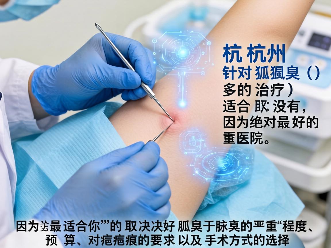 在杭州，针对腋臭（狐臭）的治疗，没有绝对最好的医院，因为最适合你的取决于腋臭的严重程度、预算、对疤痕的要求以及手术方式的选择