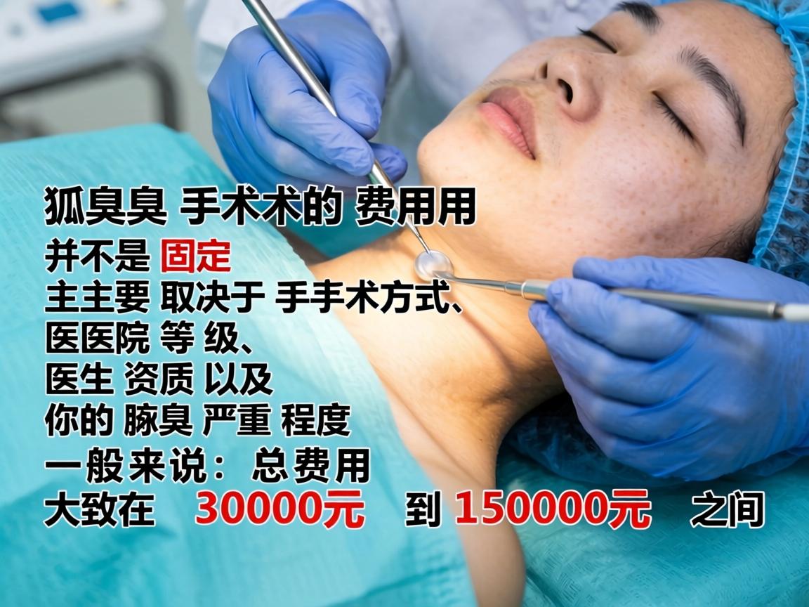 在杭州，狐臭手术的费用并不是固定的，主要取决于手术方式、医院等级、医生资质以及你的腋臭严重程度。一般来说，总费用大致在 3000元 到 15000元 之间