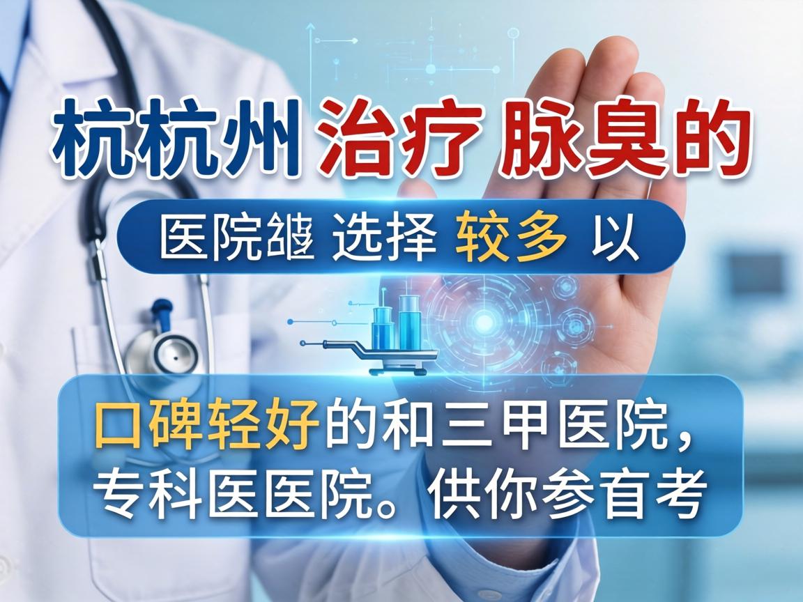 杭州治疗腋臭的医院选择较多,以下是一些口碑较好的三甲医院和专科医院,供你参考 杭州治疗腋臭的医院选择较多,以下是一些口碑较好的三甲医院和专科医院,供你参考