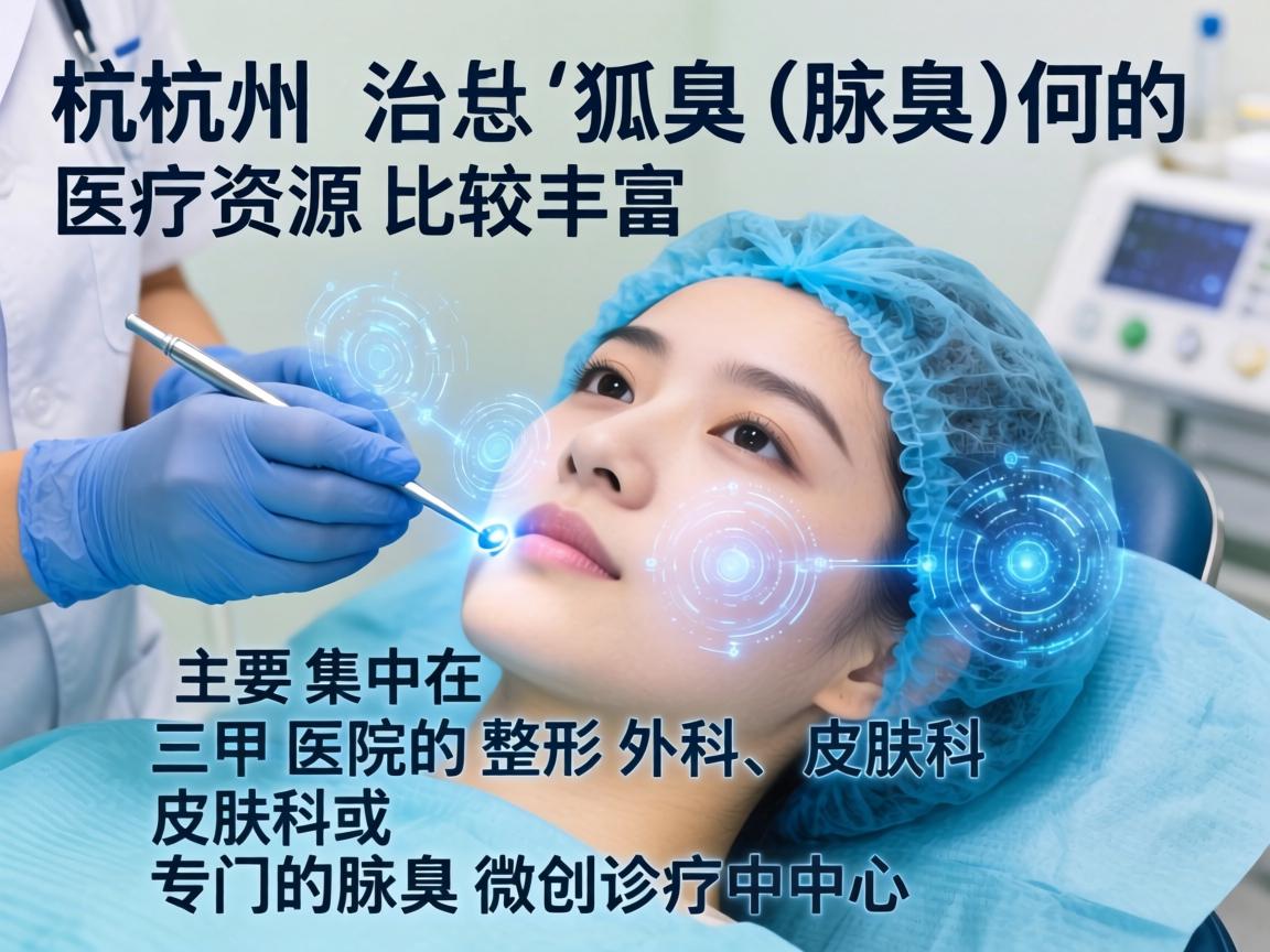 杭州治疗狐臭（腋臭）的医疗资源比较丰富，主要集中在三甲医院的整形外科、皮肤科或专门的腋臭微创诊疗中心