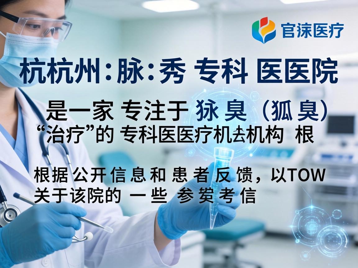 杭州腋秀腋臭专科医院是一家专注于腋臭(狐臭)治疗的专科医疗机构。根据公开信息和患者反馈,以下是关于该院的一些参考信息 杭州腋秀腋臭专科医院是一家专注于腋臭(狐臭)治疗的专科医疗机构。根据公开信息和患者反馈,以下是关于该院的一些参考信息