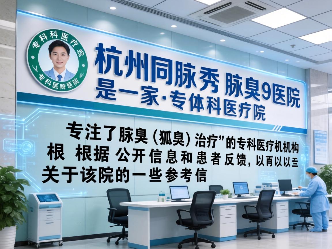 杭州腋秀腋臭专科医院是一家专注于腋臭(狐臭)治疗的专科医疗机构。根据公开信息和患者反馈,以下是关于该院的一些参考信息 杭州腋秀腋臭专科医院是一家专注于腋臭(狐臭)治疗的专科医疗机构。根据公开信息和患者反馈,以下是关于该院的一些参考信息