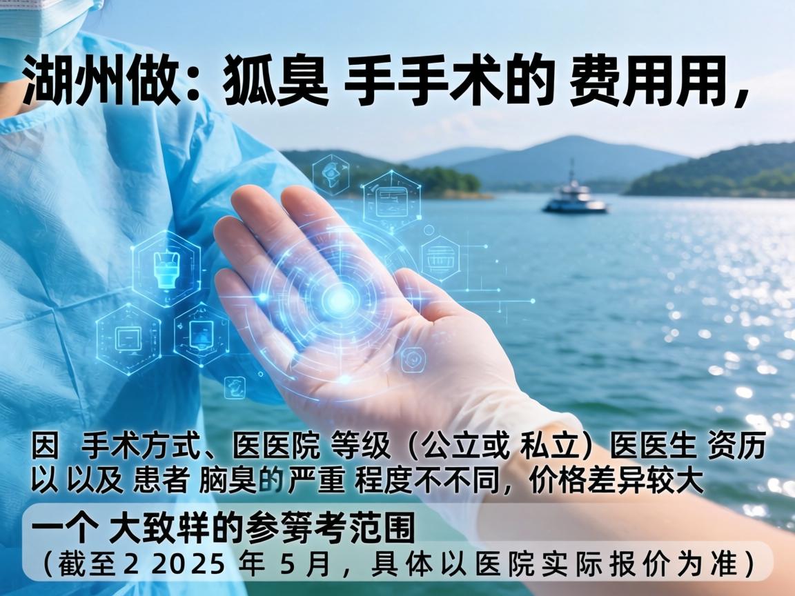 在湖州做狐臭手术的费用,因手术方式、医院等级(公立或私立)医生资历以及患者腋臭的严重程度不同,价格差异较大。以下是一个大致的参考范围(截至2025年5月,具体以医院实际报价为准) 在湖州做狐臭手术的费用,因手术方式、医院等级(公立或私立)医生资历以及患者腋臭的严重程度不同,价格差异较大。以下是一个大致的参考范围(截至2025年5月,具体以医院实际报价为准)